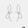 HEFANG Jewelry Ribbon Bow Earrings