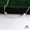 Hefang Jewelry Balance Series Pearl Smile Necklace, 925 Sterling Silver Ins-Style Elegant Smile Pendant Collar Chain