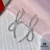 HEFANG Jewelry Ribbon Bow Earrings