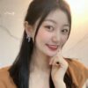 HEFANG Jewelry Ribbon First Snow Earrings, Same Style as Zhou Jieqiong