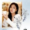 HEFANG Jewelry Ribbon First Snow Earrings, Same Style as Zhou Jieqiong