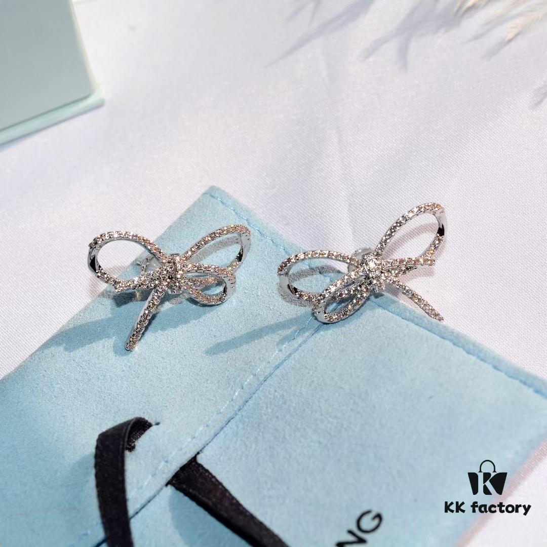 HEFANG Jewelry Bow Stud Earrings