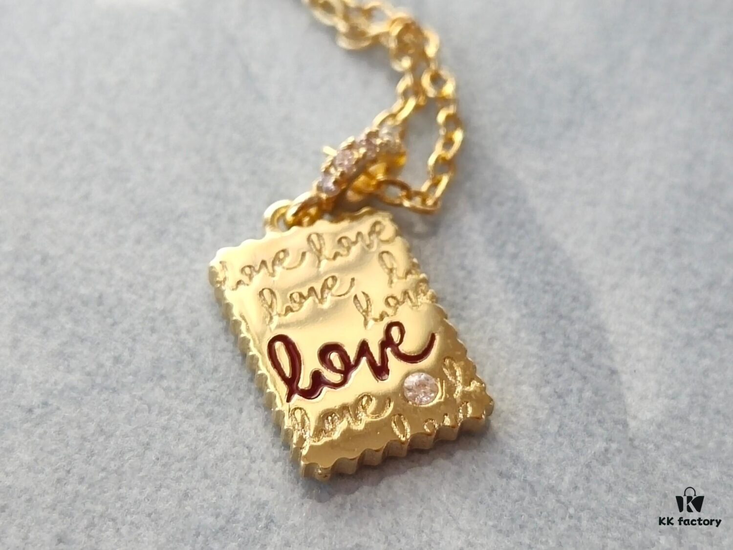 HEFANG Peter Rabbit Confession Square Pendant Necklace