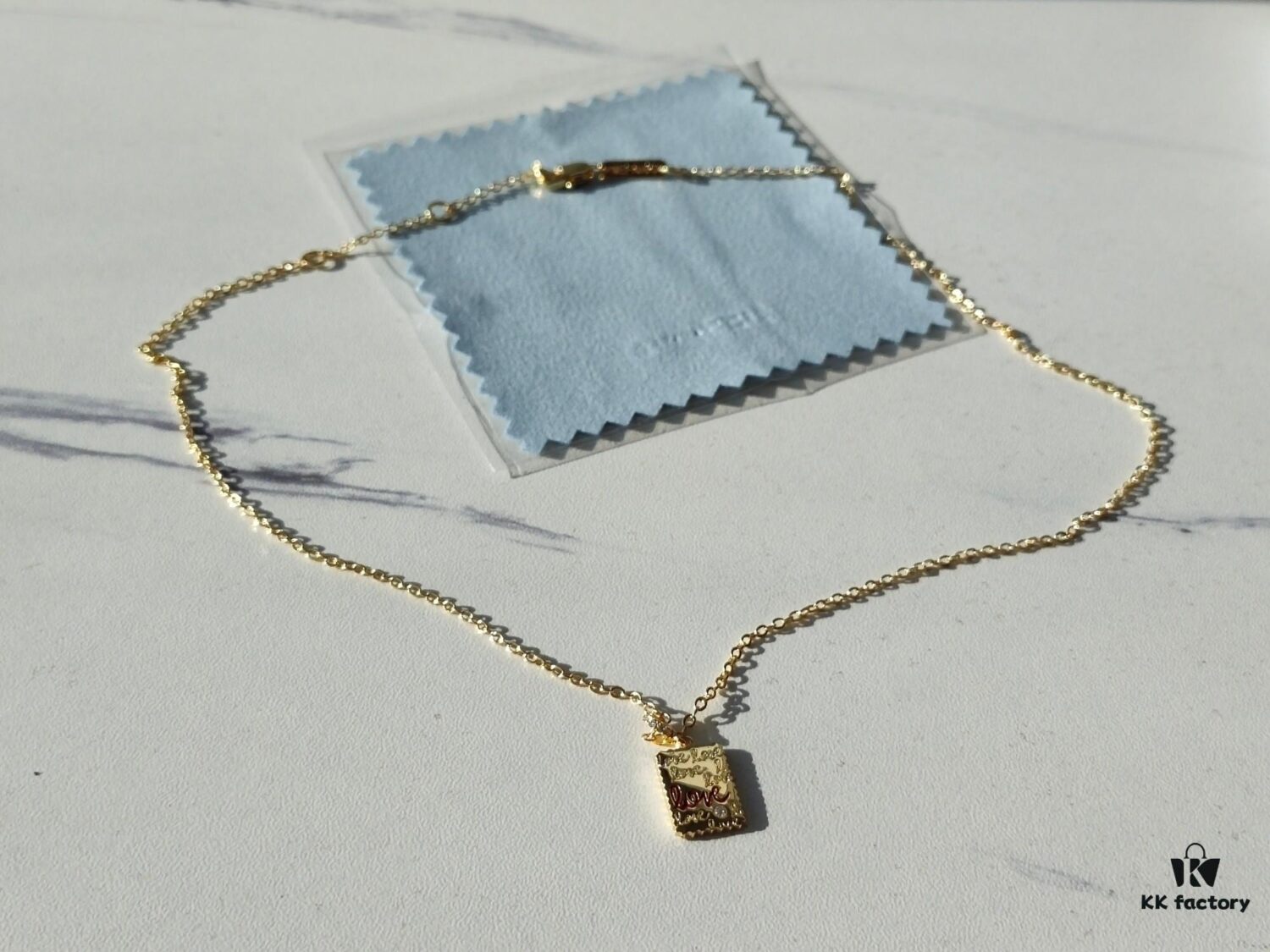 HEFANG Peter Rabbit Confession Square Pendant Necklace