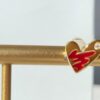HEFANG Artistic Rabbit Love Heart Enamel Stud Earrings