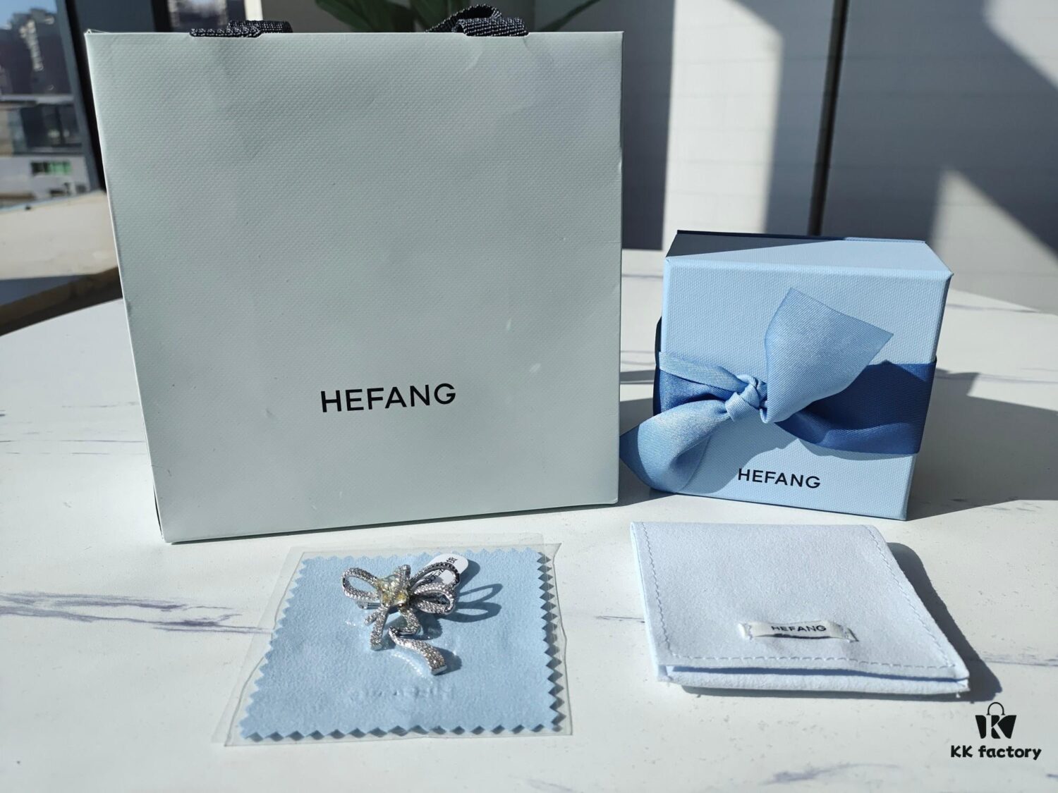 HEFANG Jewelry Brilliant Ribbon Brooch - 10th Anniversary Limited Edition