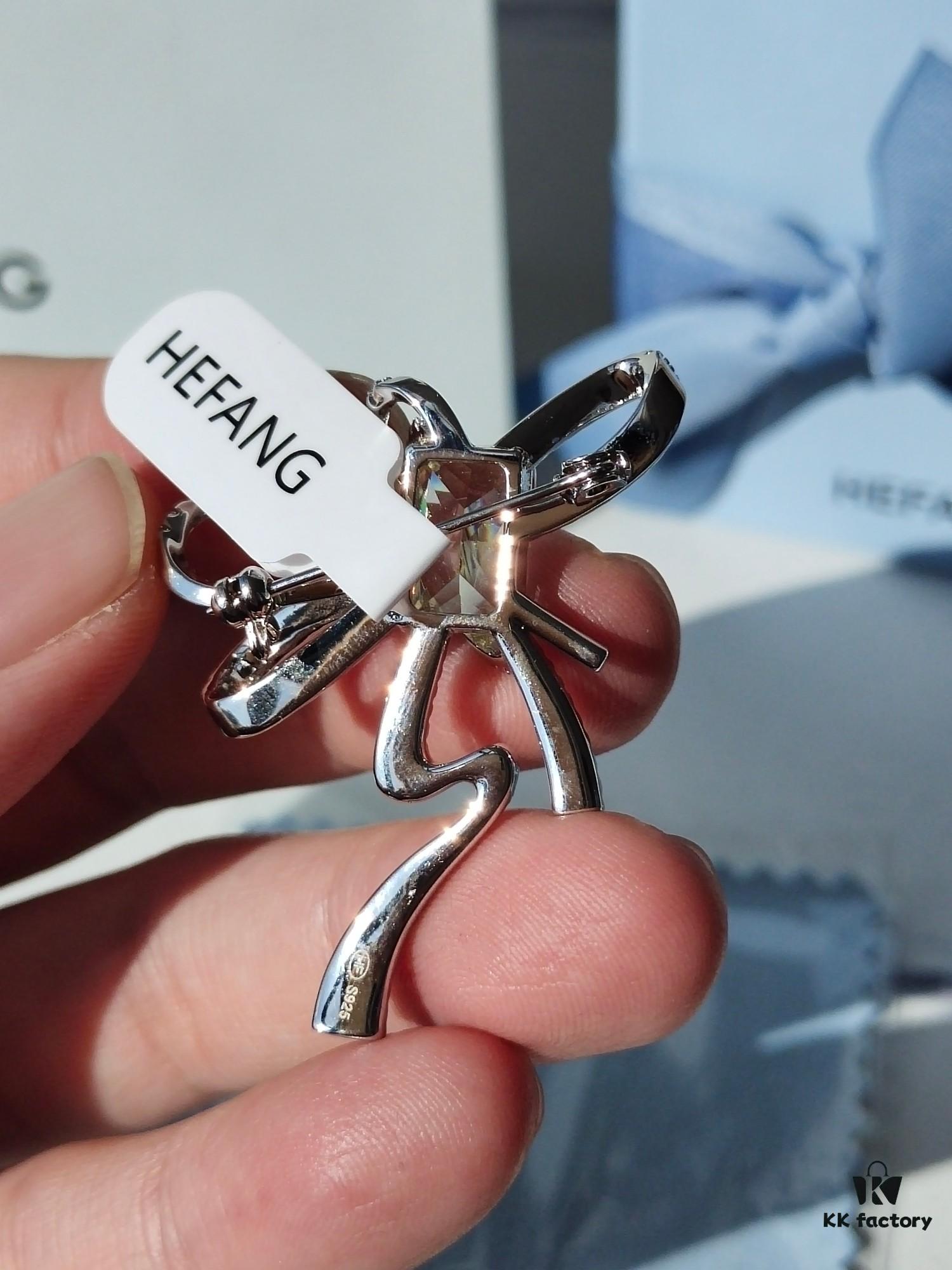 HEFANG Jewelry Brilliant Ribbon Brooch - 10th Anniversary Limited Edition