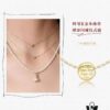 Rabbit Year New Arrival: HEFANG Bide Rabbit Confession Macaron 925 Sterling Silver Necklace, Sweater Chain, Gift for Birth Year