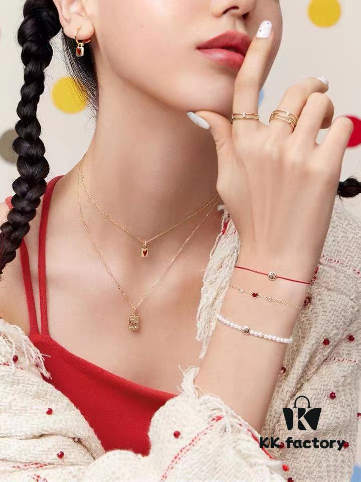 Rabbit Year New Arrival Hefang Bi De Rabbit Confession Macaron Pearl Bracelet Minimalist Design 925 Sterling Silver Full-Silver Gift