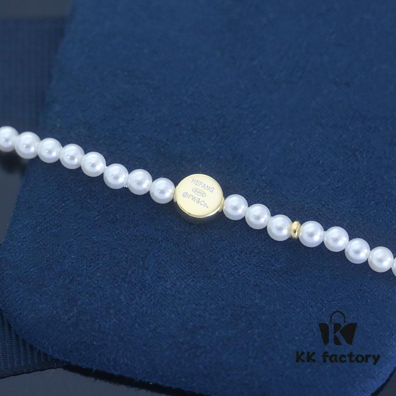 Rabbit Year New Arrival Hefang Bi De Rabbit Confession Macaron Pearl Bracelet Minimalist Design 925 Sterling Silver Full-Silver Gift