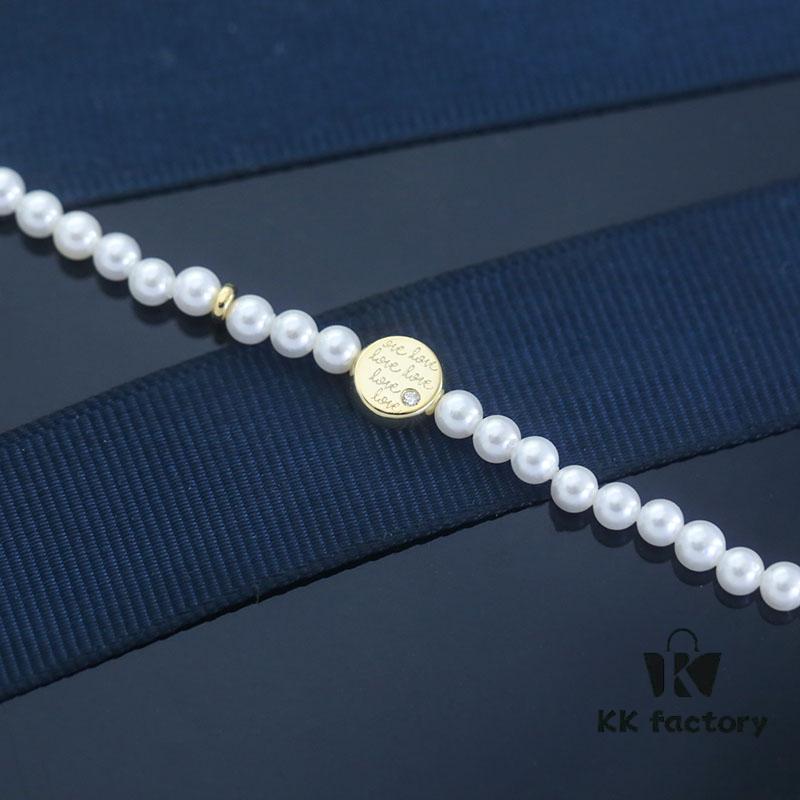 Rabbit Year New Arrival Hefang Bi De Rabbit Confession Macaron Pearl Bracelet Minimalist Design 925 Sterling Silver Full-Silver Gift