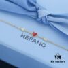 [Year of the Rabbit New Arrival] HEFANG Bide Rabbit Little Red Heart Bracelet, 925 Sterling Silver Full Silver Bangle, Birth Year Gift