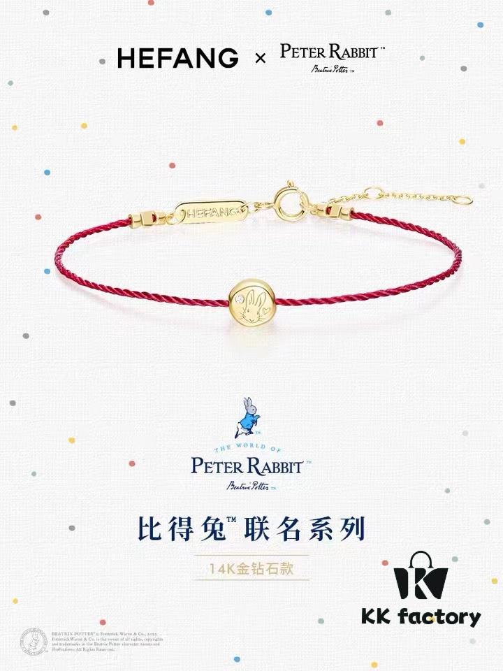 [Year of the Rabbit New Arrival] HEFANG Bide Rabbit S925 Sterling Silver Full-Bodied Red String Bracelet, Birth Year Lucky Bracelet, Jewelry Gift for Christmas