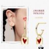 Rabbit Year New Arrival] HEFANG Bide Rabbit Confession Little Square Lock 925 Sterling Silver Earrings, Lightweight Luxury Ear Ornaments, Gift Ideas