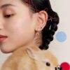 Rabbit Year New Arrival] HEFANG Bide Rabbit Confession Little Square Lock 925 Sterling Silver Earrings, Lightweight Luxury Ear Ornaments, Gift Ideas