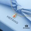 Rabbit Year New Arrival] HEFANG He Fang Bidet Rabbit Confession 925 Sterling Silver Small Square Lock Necklace, Sweater Chain