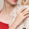 Rabbit Year New Arrival] HEFANG He Fang Bidet Rabbit Confession 925 Sterling Silver Small Square Lock Necklace, Sweater Chain