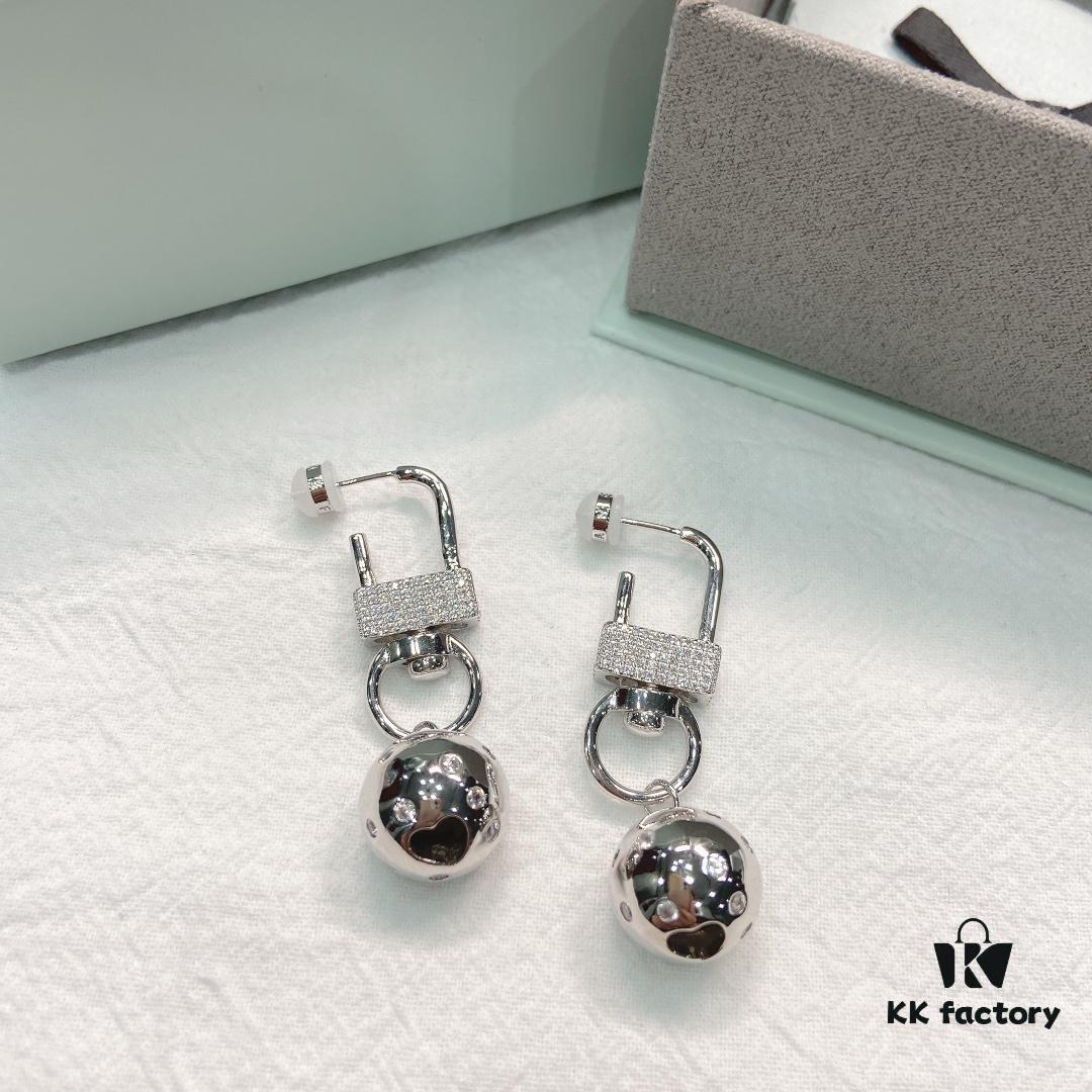 He Fang Bobo Hanging Hook Earrings, Women's Ins Minimalist Style Creative Collaborative Drop Earrings