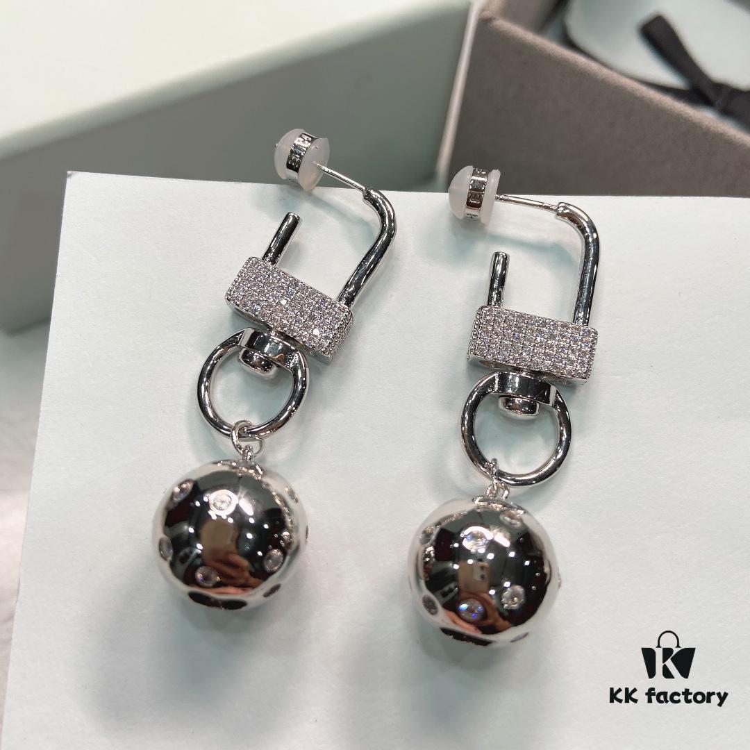 He Fang Bobo Hanging Hook Earrings, Women's Ins Minimalist Style Creative Collaborative Drop Earrings