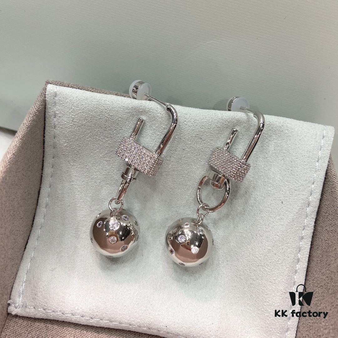 He Fang Bobo Hanging Hook Earrings, Women's Ins Minimalist Style Creative Collaborative Drop Earrings