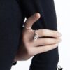 He Fang Bo Bo Chain Ring, Minimalist Style Open Ring