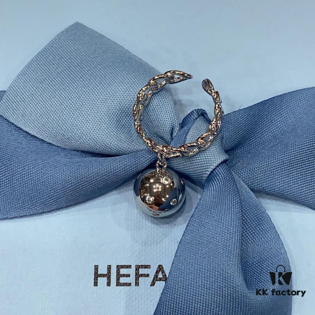 He Fang Bo Bo Chain Ring, Minimalist Style Open Ring