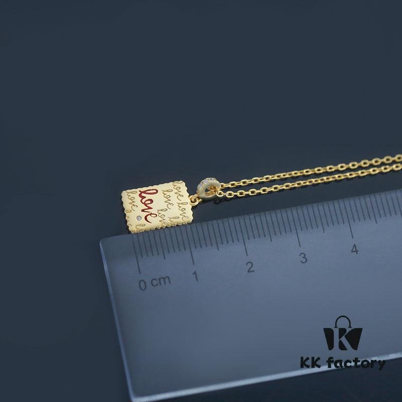 Rabbit Year New Arrival] HEFANG He Fang Bidet Rabbit Confession Square Pendant S925 Solid Sterling Silver Necklace Customized Silver Sweater Chain