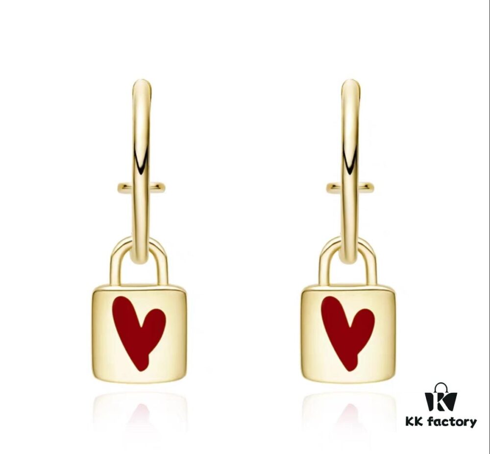 Rabbit Year New Arrival: He Fang Bide Tu Gao Bai Xiao Fang Lock Earrings