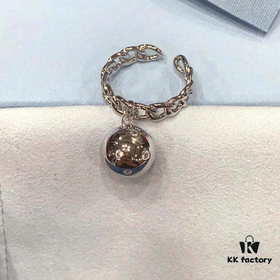 He Fang Bo Bo Chain Ring, Minimalist Style Open Ring