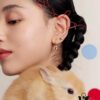 Rabbit Year New Arrival - HEFANG Bide Rabbit Oil Painting Heart Stud Earrings, S925 Sterling Silver Full Silver Ear Studs, Gift Idea
