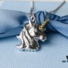 HEFANG Jewelry Unicorn Pendant Necklace