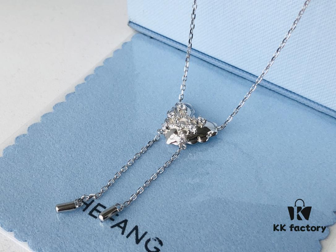 HEFANG Jewelry Starlight Balloon Pendant Necklace with Tassel Design