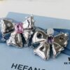 HEFANG Jewelry Bowknot Gemstone Earrings