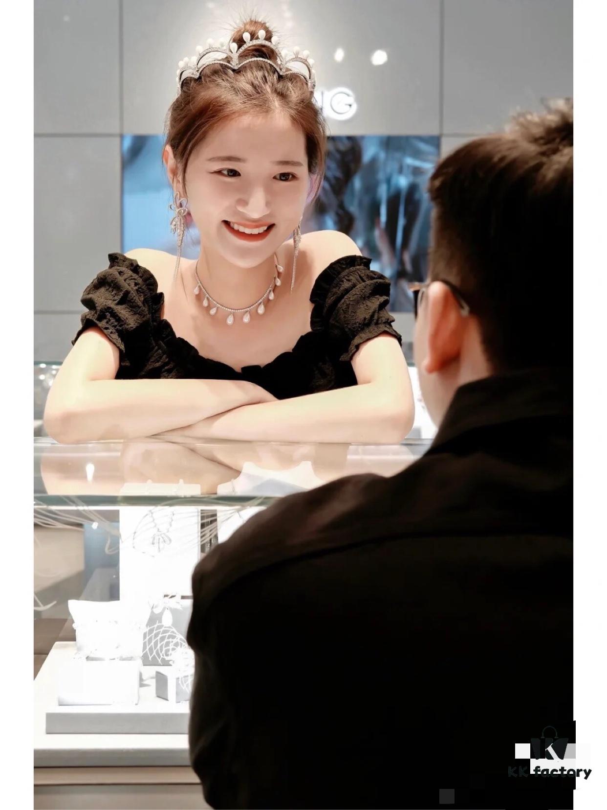 HEFANG Jewelry Love Heart Wheat Tassel Earrings