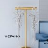 HEFANG Jewelry Love Heart Wheat Tassel Earrings
