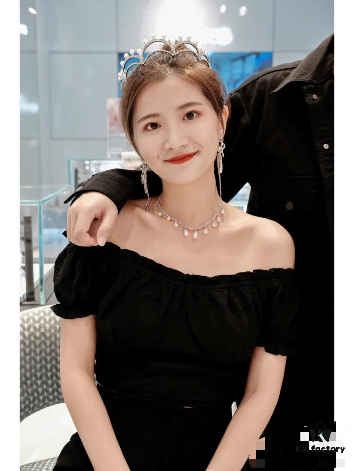 HEFANG Jewelry Love Heart Wheat Tassel Earrings