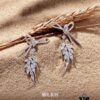 HEFANG Jewelry Ribbon Wheat Ear Earrings