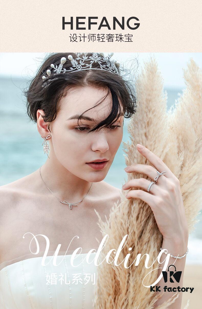 HEFANG Jewelry Ribbon Wheat Ear Earrings