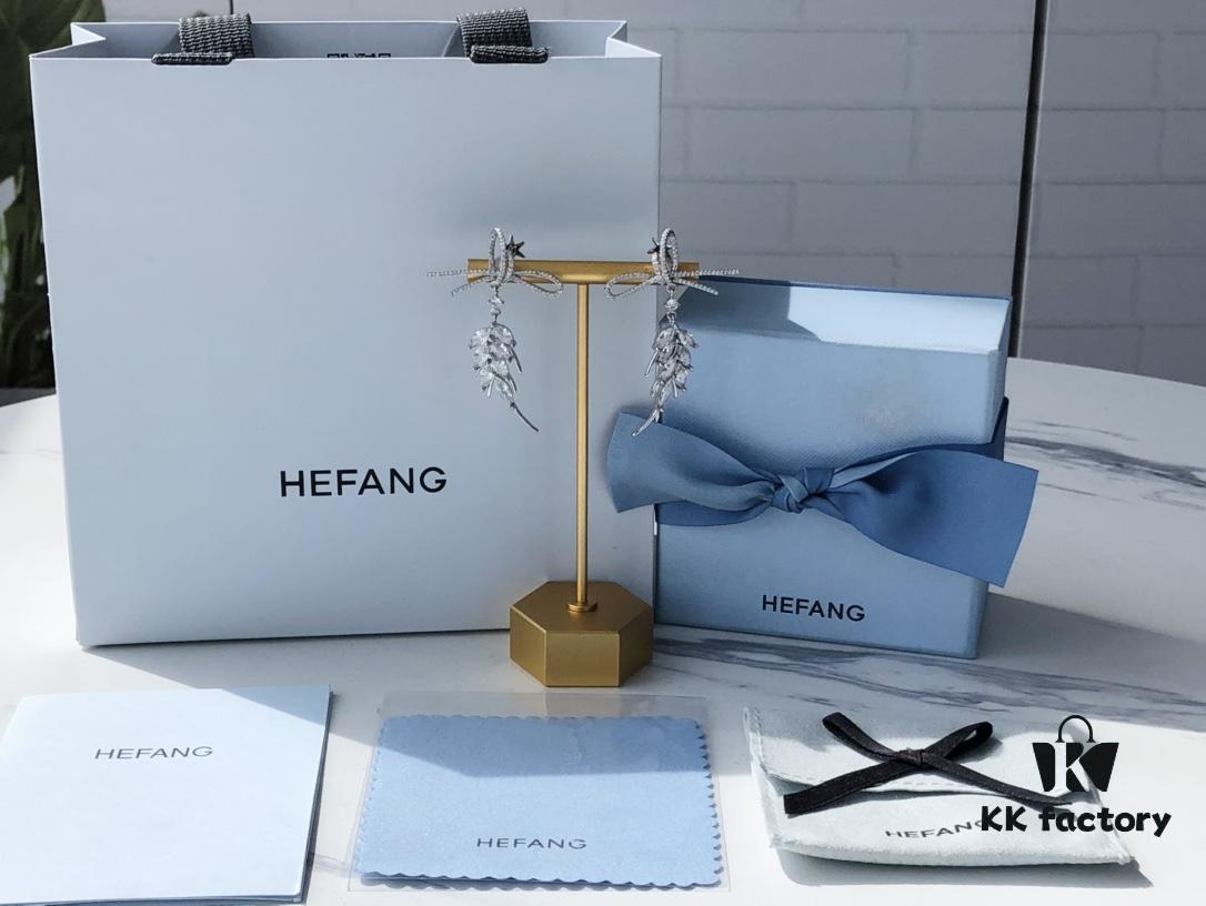 HEFANG Jewelry Ribbon Wheat Ear Earrings