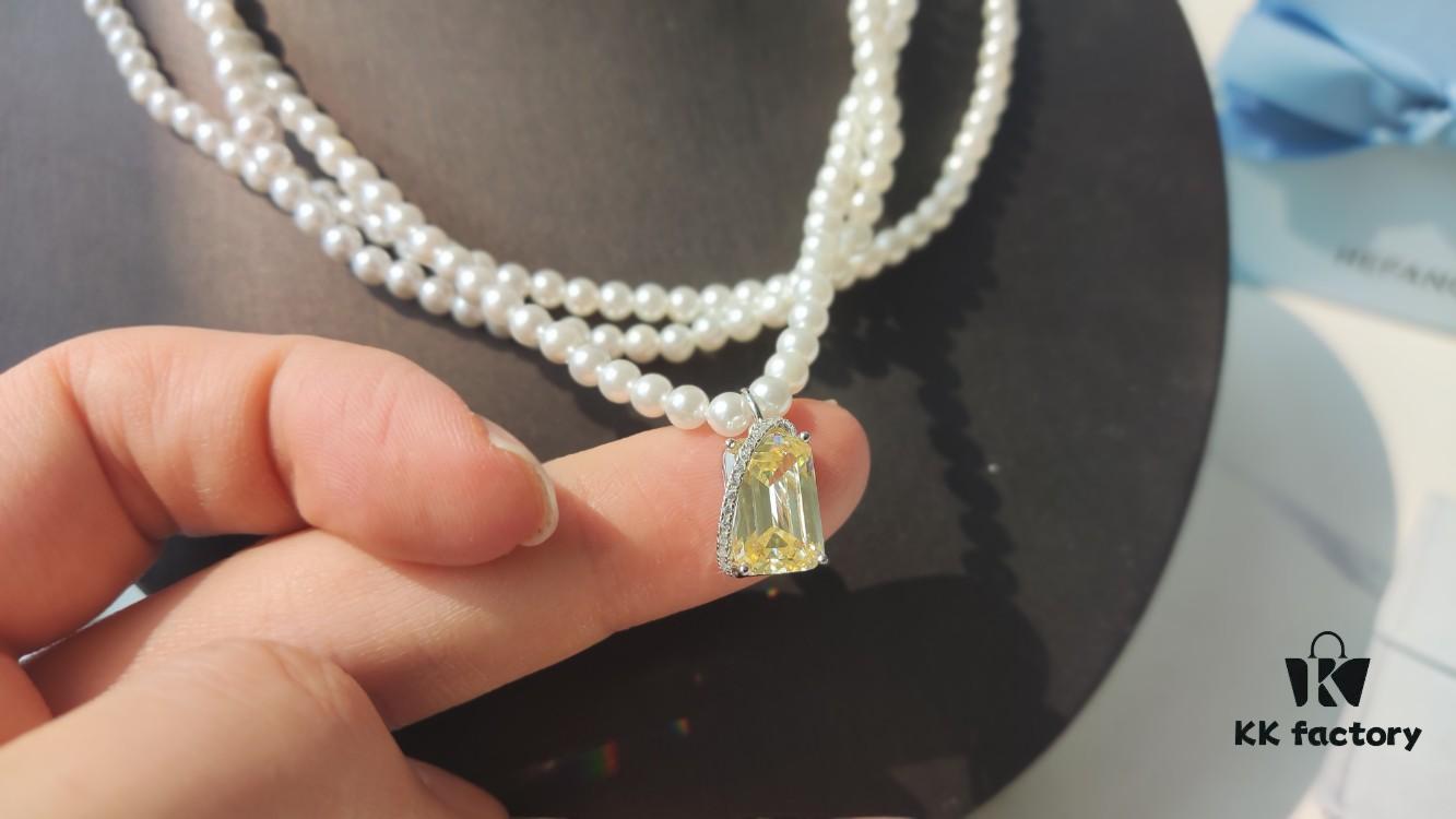 HEFANG Jewelry Liu Guang Fang Tang Three-Layer Necklace with Extension Chain