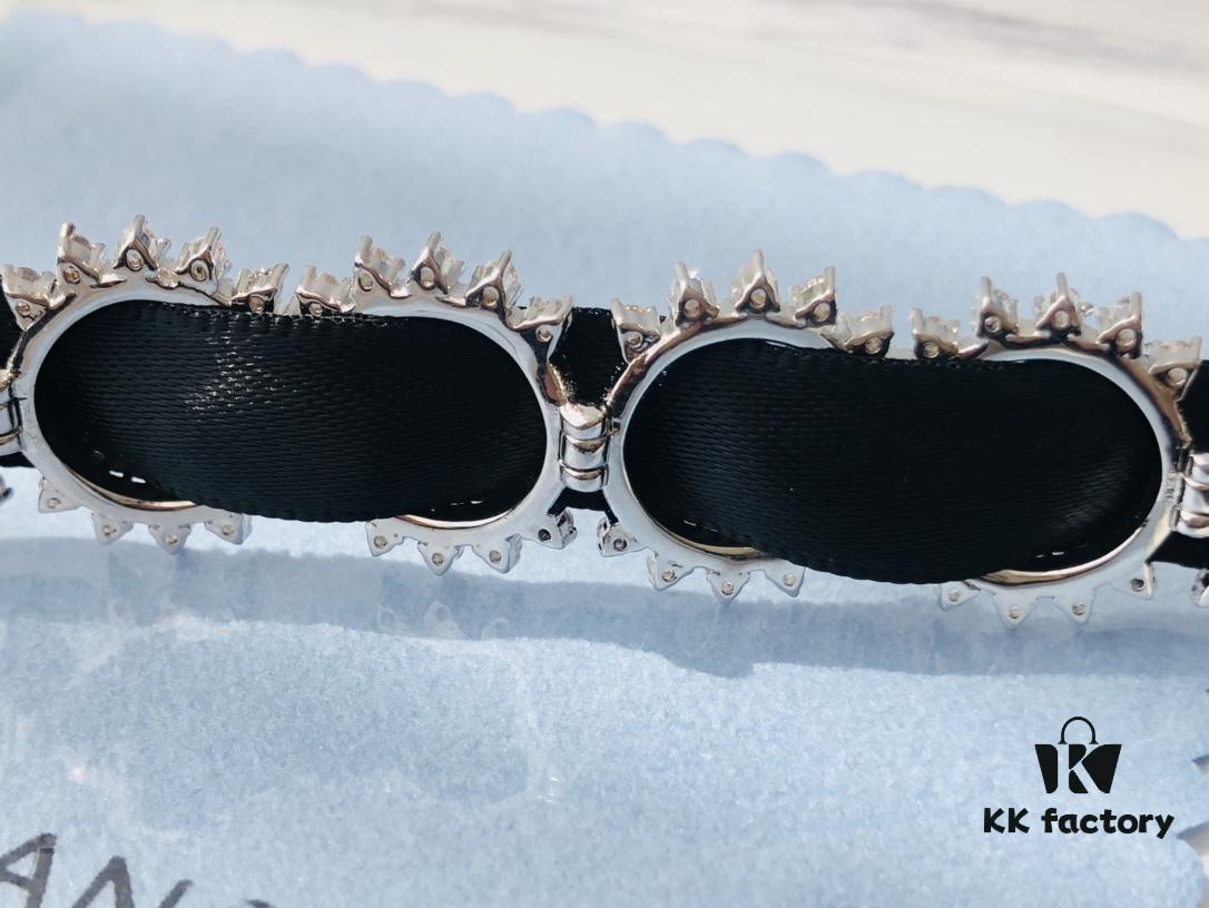 HEFANG Jewelry Wedding Collection Lace Choker Necklace in 925 Sterling Silver