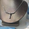 HEFANG Aurora Ribbon Knot Pendant Necklace