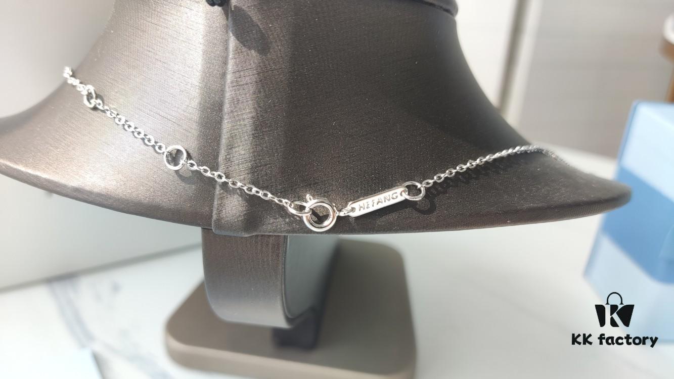 HEFANG Aurora Ribbon Knot Pendant Necklace