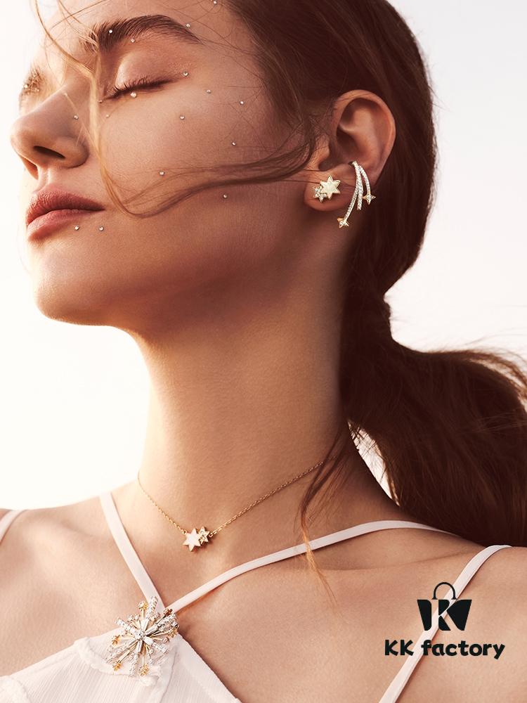 He Fang Liu Guang Twin Star Stud Earrings