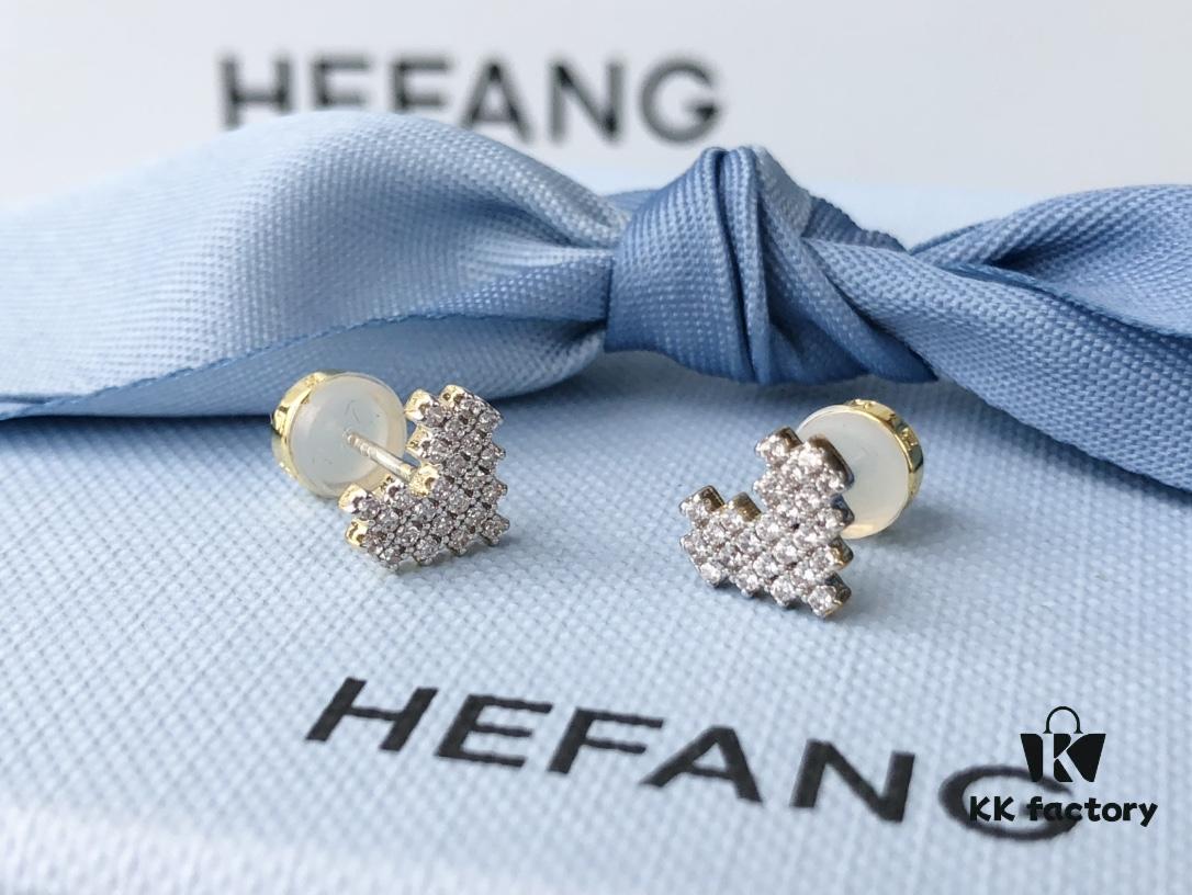HEFANG Jewelry Declaration Diamond Stud Earrings