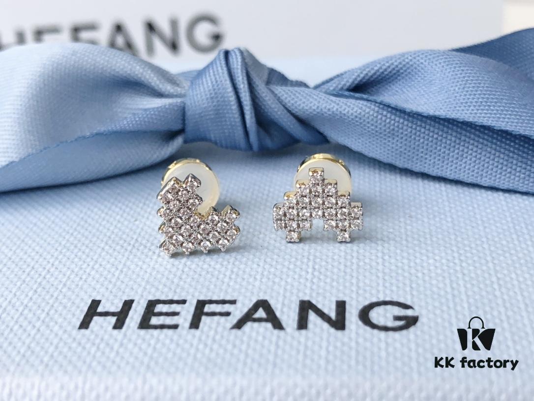 HEFANG Jewelry Declaration Diamond Stud Earrings
