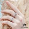 HeFang Jewelry Ribbon Bow Ring, Minimalist Statement Index Finger Ring, 2021 Wedding Collection
