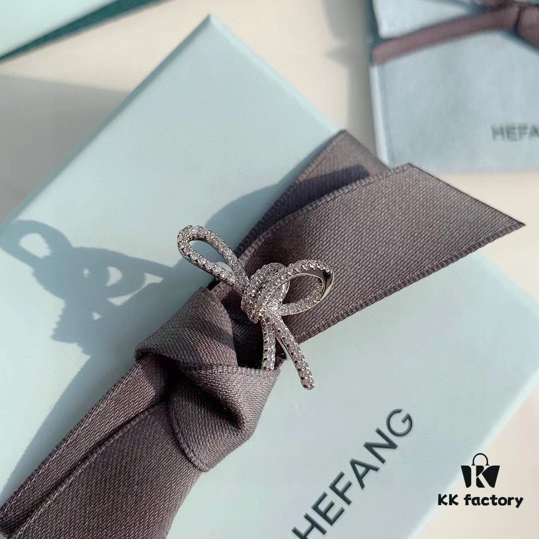 HeFang Jewelry Ribbon Bow Ring, Minimalist Statement Index Finger Ring, 2021 Wedding Collection