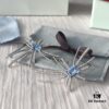 HEFANG Jewelry Ice Blue Sparkle Earrings