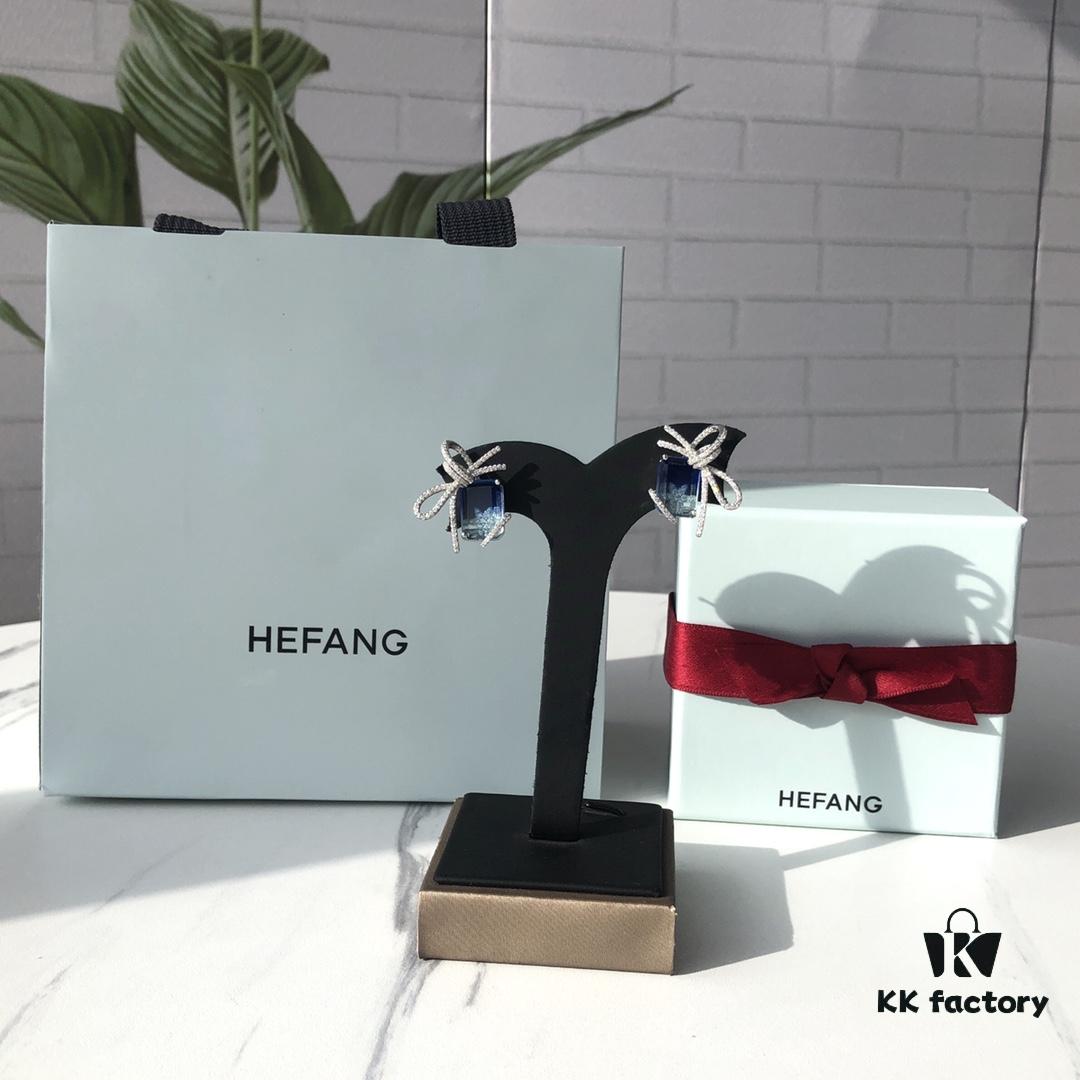 HEFANG Jewelry Ice Blue First Snow Earrings